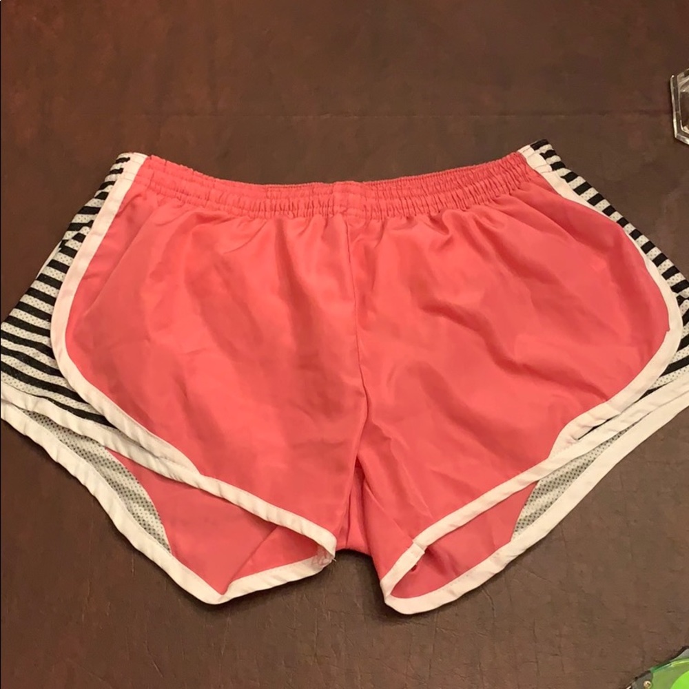 Pink gym shorts